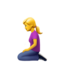 Emoji de mujer arrodillada en Apple, iOS