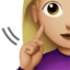 deaf woman Emoji on Apple, iOS