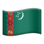 Emoji de bandera de Turkmenistán en Apple, iOS