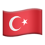 Emoji de bandera de Turquía en Apple, iOS