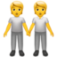 people holding hands Emoji on Apple, iOS