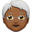 Emoji de persona mayor en Apple, iOS