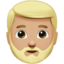 Emoji de hombre con barba en Apple, iOS