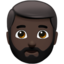 Emoji de hombre con barba en Apple, iOS