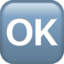 OK button Emoji on Apple, iOS