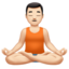 man in lotus position Emoji on Apple, iOS