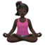 woman in lotus position Emoji on Apple, iOS