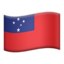 Emoji de bandera de Samoa en Apple, iOS