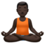 man in lotus position Emoji on Apple, iOS