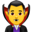 Emoji de vampiro hombre en Apple, iOS