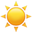 Emoji de sol en Apple, iOS