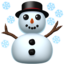 snowman Emoji on Apple, iOS