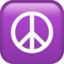 peace symbol Emoji on Apple, iOS