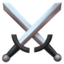 crossed swords Emoji on Apple, iOS