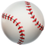 Emoji de bola de béisbol en Apple, iOS