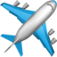 airplane Emoji on Apple, iOS