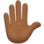 Emoji de mano levantada en Apple, iOS