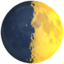 Emoji de luna primer cuarto en Apple, iOS