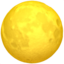 full moon Emoji on Apple, iOS