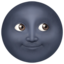 Emoji de cara de luna nueva en Apple, iOS