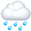 cloud with rain Emoji on Apple, iOS