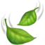 leaf fluttering in wind Emoji on Apple, iOS