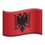 Emoji de bandera de Albania en Apple, iOS