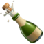 bottle with popping cork Emoji on Apple, iOS