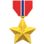 Emoji de medalla militar en Apple, iOS