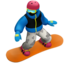 snowboarder Emoji on Apple, iOS