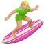 woman surfing Emoji on Apple, iOS