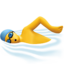 man swimming Emoji on Apple, iOS