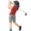 woman golfing Emoji on Apple, iOS