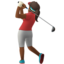 woman golfing Emoji on Apple, iOS