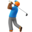 man golfing Emoji on Apple, iOS