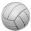 Emoji de balón de voleibol en Apple, iOS