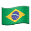 Emoji de bandera de Brasil en Apple, iOS