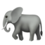 Emoji de elefante en Apple, iOS