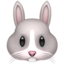 rabbit face Emoji on Apple, iOS