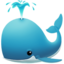 spouting whale Emoji on Apple, iOS