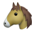 Emoji de cara de caballo en Apple, iOS