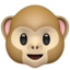 Emoji de cara de mono en Apple, iOS