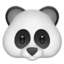 Emoji de cara de oso panda en Apple, iOS