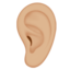 ear Emoji on Apple, iOS