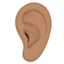 Emoji de oreja en Apple, iOS