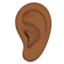 Emoji de oreja en Apple, iOS