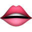 Emoji de labios en Apple, iOS