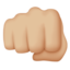 oncoming fist Emoji on Apple, iOS