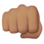 oncoming fist Emoji on Apple, iOS
