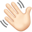 Emoji de agitando la mano en Apple, iOS
